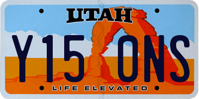 UT license plate Y150NS
