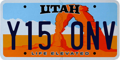UT license plate Y150NV