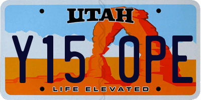 UT license plate Y150PE