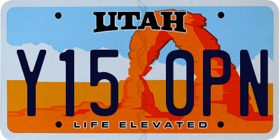 UT license plate Y150PN