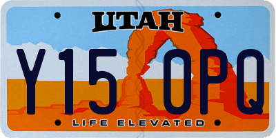 UT license plate Y150PQ