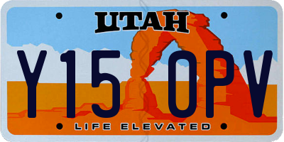 UT license plate Y150PV