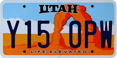 UT license plate Y150PW