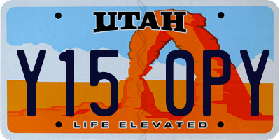 UT license plate Y150PY