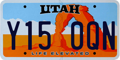 UT license plate Y150QN