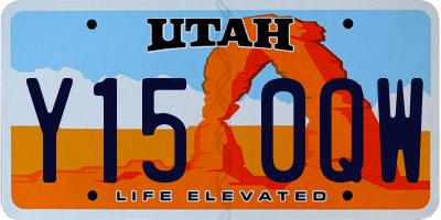 UT license plate Y150QW