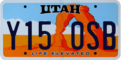 UT license plate Y150SB