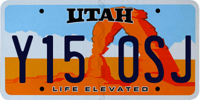 UT license plate Y150SJ