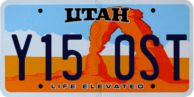 UT license plate Y150ST