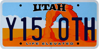 UT license plate Y150TH