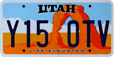 UT license plate Y150TV