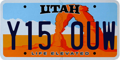 UT license plate Y150UW