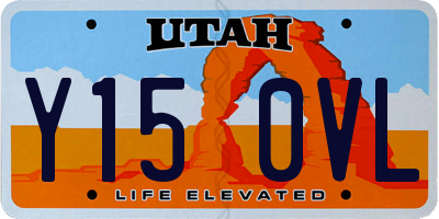 UT license plate Y150VL