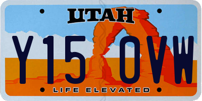 UT license plate Y150VW