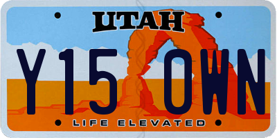 UT license plate Y150WN