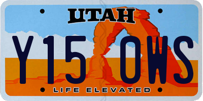 UT license plate Y150WS