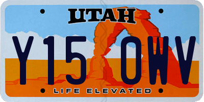 UT license plate Y150WV