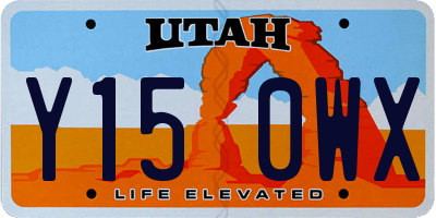 UT license plate Y150WX