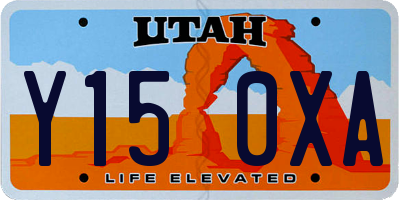UT license plate Y150XA