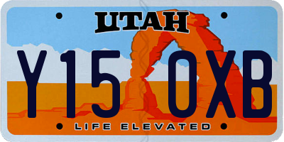 UT license plate Y150XB