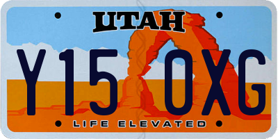 UT license plate Y150XG