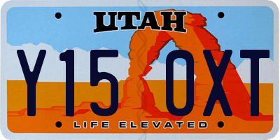 UT license plate Y150XT