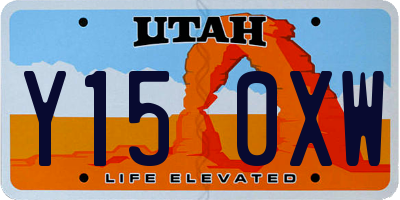 UT license plate Y150XW