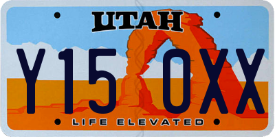 UT license plate Y150XX