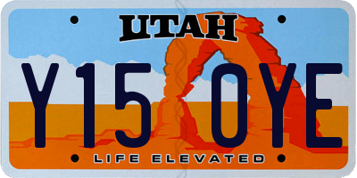 UT license plate Y150YE