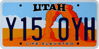 UT license plate Y150YH