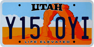 UT license plate Y150YI