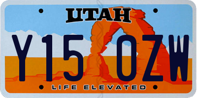 UT license plate Y150ZW
