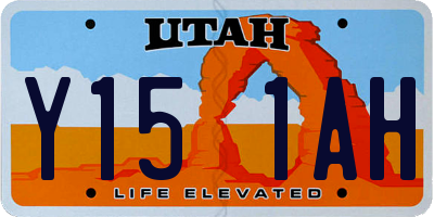 UT license plate Y151AH