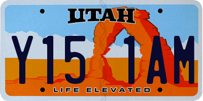 UT license plate Y151AM