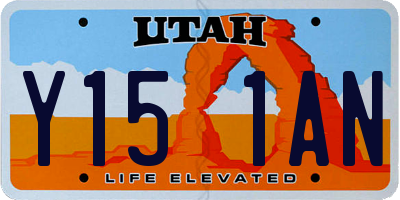 UT license plate Y151AN