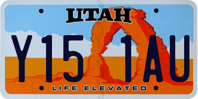 UT license plate Y151AU