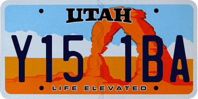 UT license plate Y151BA