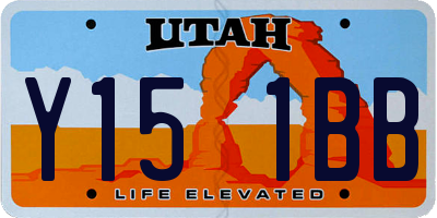 UT license plate Y151BB