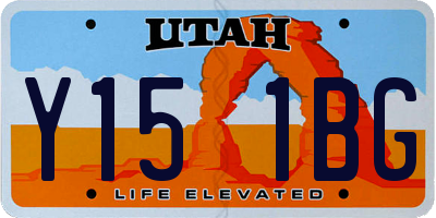 UT license plate Y151BG