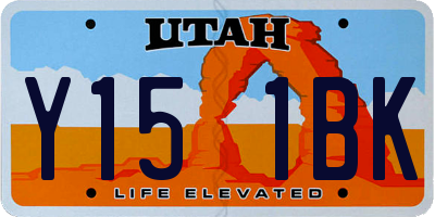 UT license plate Y151BK