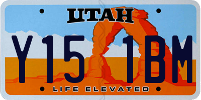 UT license plate Y151BM
