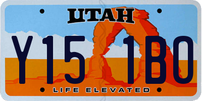 UT license plate Y151BO