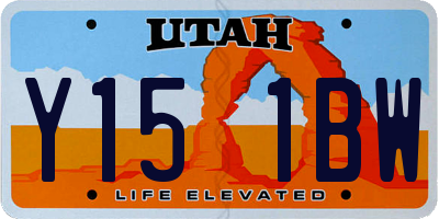 UT license plate Y151BW