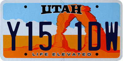 UT license plate Y151DW