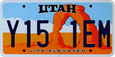 UT license plate Y151EM