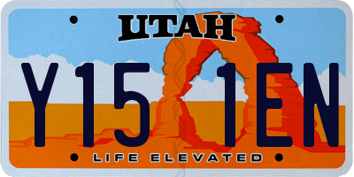 UT license plate Y151EN