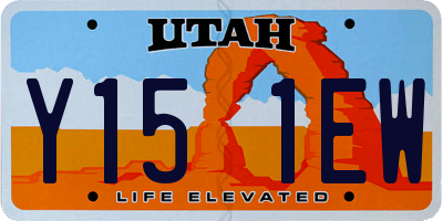 UT license plate Y151EW