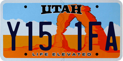 UT license plate Y151FA