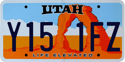 UT license plate Y151FZ