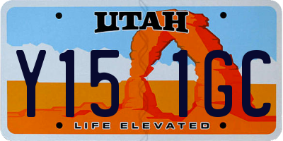 UT license plate Y151GC